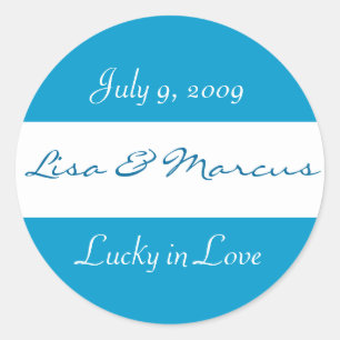 "Lucky in Love" Wedding Sticker