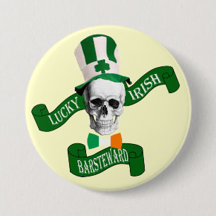 Lucky irish bar steward St Patrick's day 3 Inch Round Button
