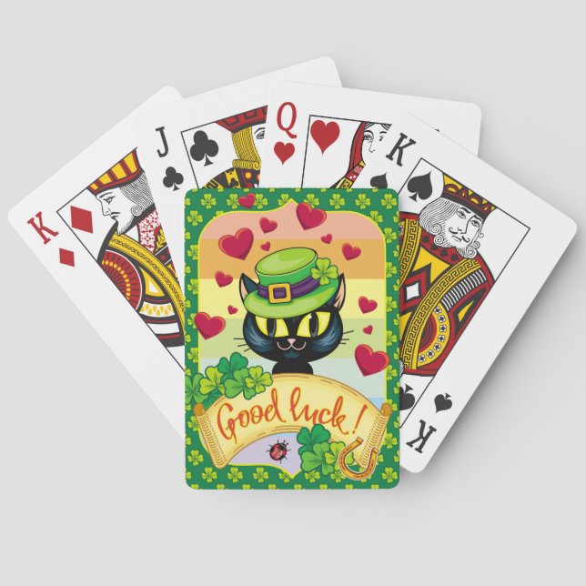 Lucky Irish Cat! Playing Cards (Back)