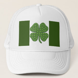 Lucky Irish Clover Flag Trucker Hat