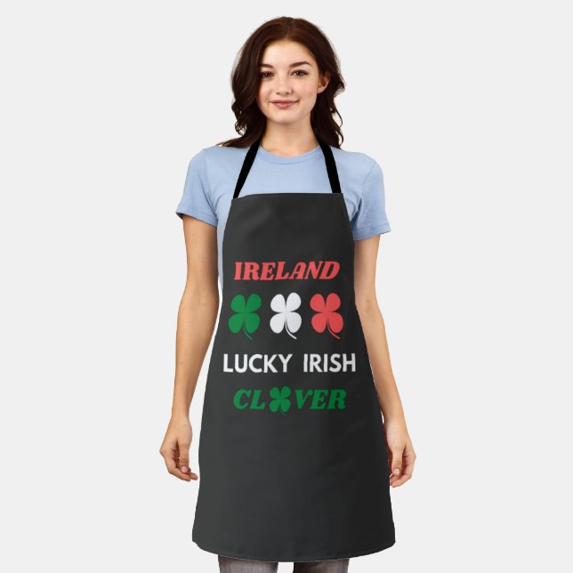 Lucky irish clover ireland st.patrick's day  apron (Worn)