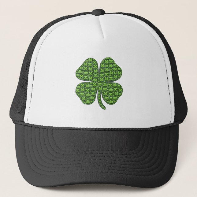 Lucky Irish Clover Trucker Hat (Front)
