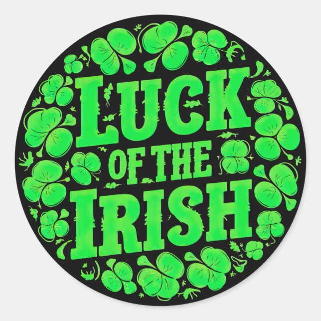 Lucky Irish Clovers Sticker Set (Front)