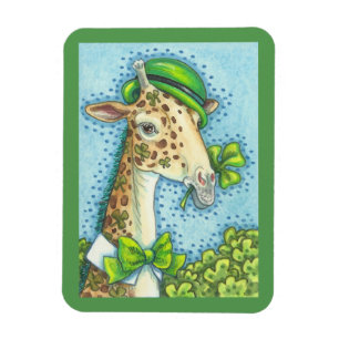 LUCKY IRISH GIRAFFE MAGNET Green *Personalize