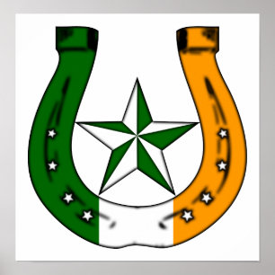 lucky irish horseshoe. poster