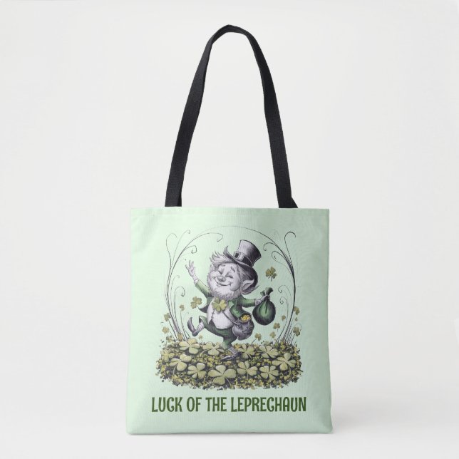 Lucky Irish Leprechaun Tote Bag (Front)