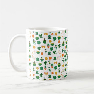 Lucky Irish pattern symbols, saint patrick's day Coffee Mug