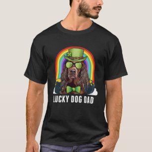 Lucky Irish Setter Dog Dad St Patricks Day T-Shirt