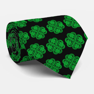 Lucky irish Shamrock Celtic Love Tie