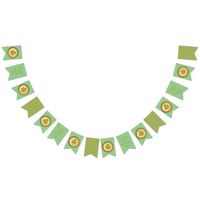 Lucky Irish Shamrock Gold Coin Bunting Flags (All)