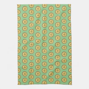 Lucky Irish Shamrock Gold Coin Kitchen Towel