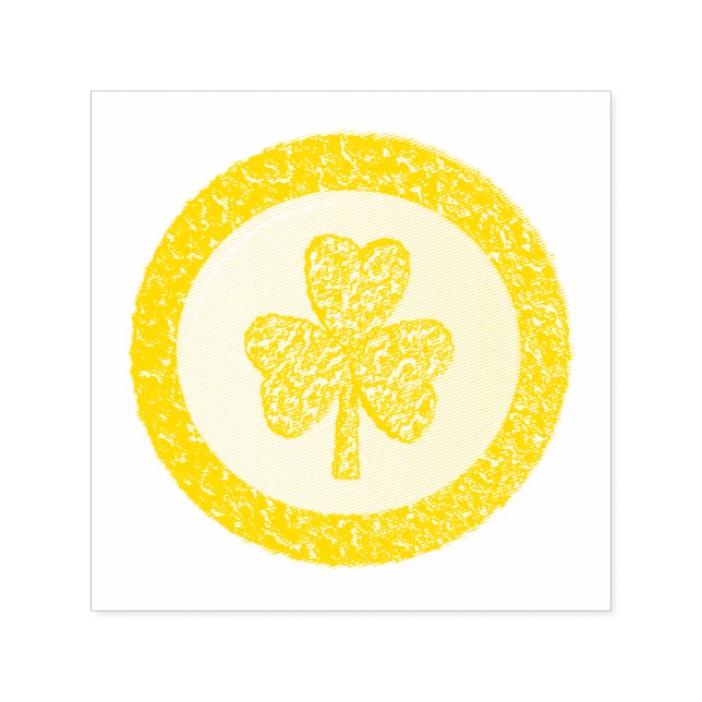 Lucky Irish Shamrock Gold Coin Self-inking Stamp (Design)