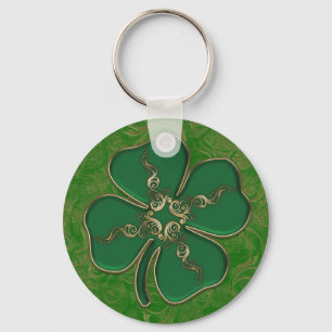 Lucky Irish Shamrock Keychain