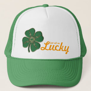 Lucky Irish Shamrock Trucker Hat