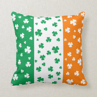 Lucky Irish Shamrocks Throw Pillow