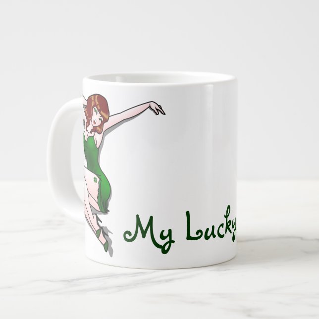 Lucky Jumbo Cup Lucky Personalized Mug (Front Left)