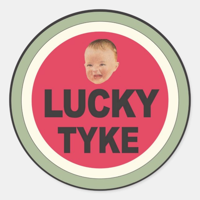 Lucky Kid Classic Round Sticker (Front)
