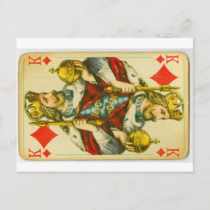 Lucky King of Diamonds Postcard