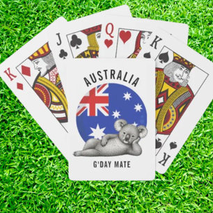 lucky koala friends playing cards