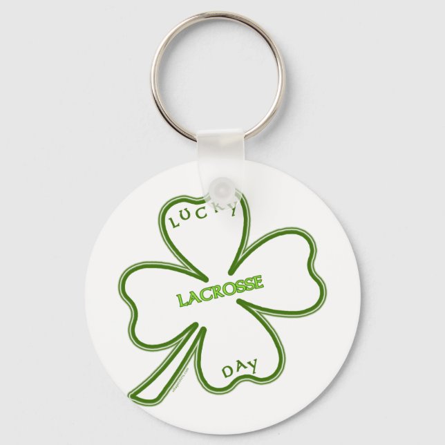 Lucky Lacrosse Day Keychain (Front)