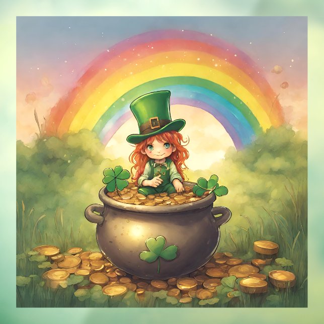 Lucky Lady Leprechaun Window Cling (Sheet 3)