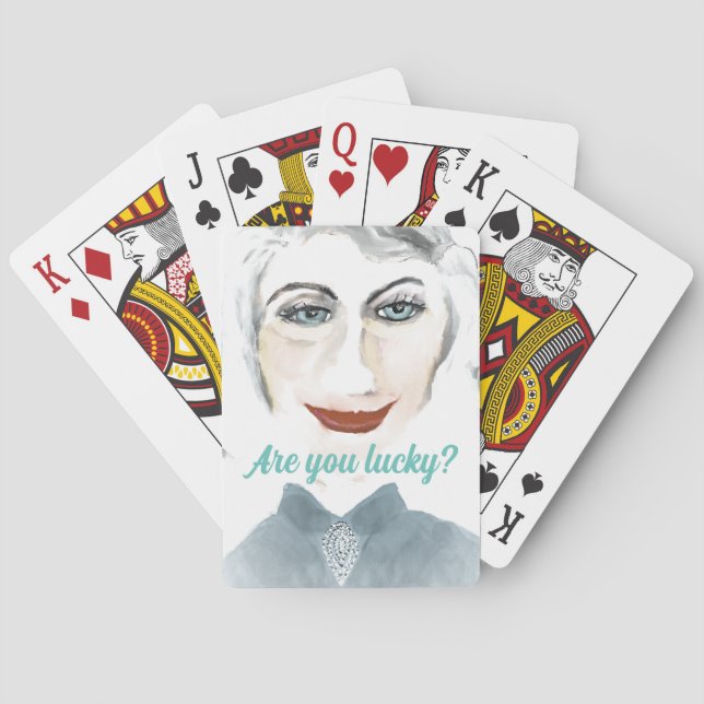 Lucky Lady Luck Fun and Laughs Playing Cards (Back)