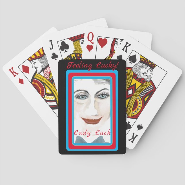 Lucky Lady Luck Fun and Laughs Playing Cards (Back)