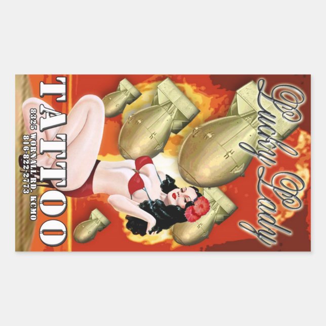 Lucky Lady Tattoo Sticker (Front)