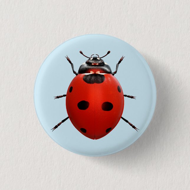 Lucky Ladybug 1 Inch Round Button (Front)