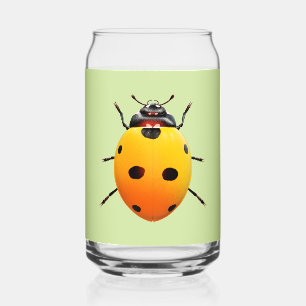 Lucky Ladybug Can Glass