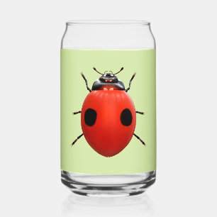 Lucky Ladybug Can Glass