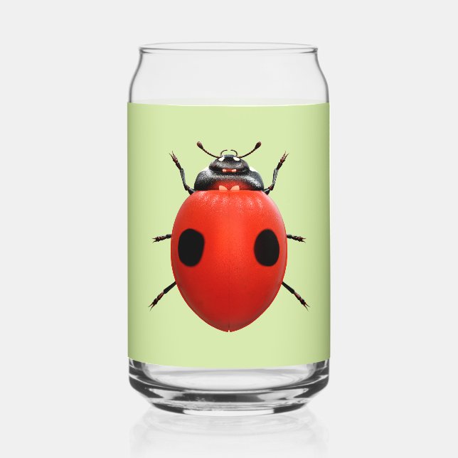 Lucky Ladybug Can Glass (Front)