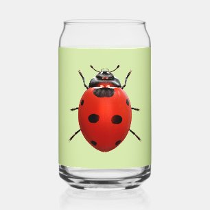 Lucky Ladybug Can Glass