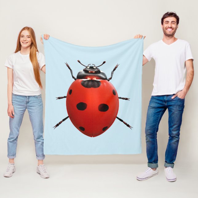 Lucky Ladybug Fleece Blanket (In Situ)