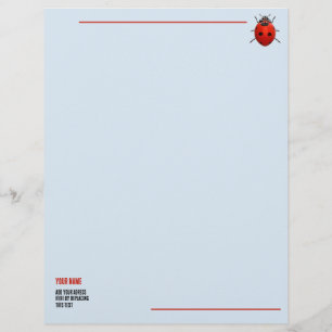 Lucky Ladybug Letterhead