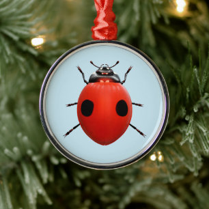 Lucky Ladybug Metal Ornament