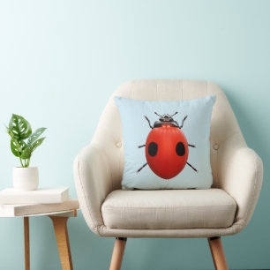 Lucky Ladybug Throw Pillow