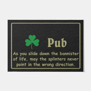 Lucky Leaf Doormat, Simple Quotes Mat