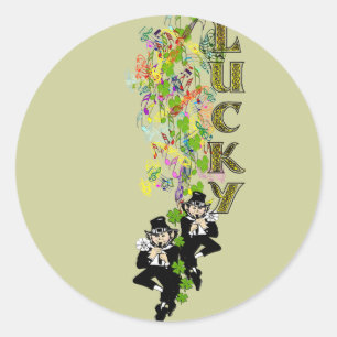Lucky Leprechaun Classic Round Sticker
