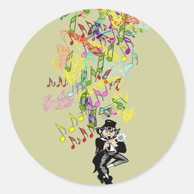 Lucky Leprechaun Classic Round Sticker (Front)