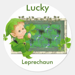 Lucky Leprechaun Classic Round Sticker