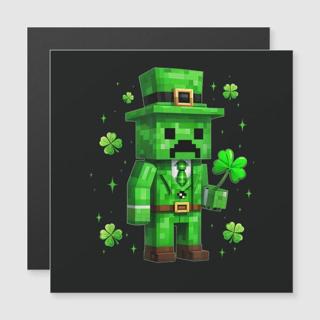 Lucky Leprechaun Funny St Patrick's Day Video Game (Front/Back)