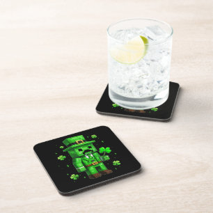Lucky Leprechaun Funny St Patrick's Day Video Game Coaster