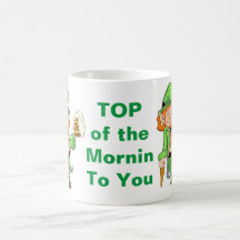 Lucky Leprechaun Haut de la Mug de café Mornin