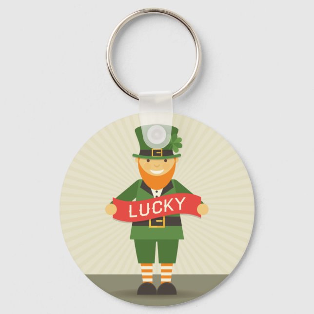 lucky leprechaun keychain (Front)