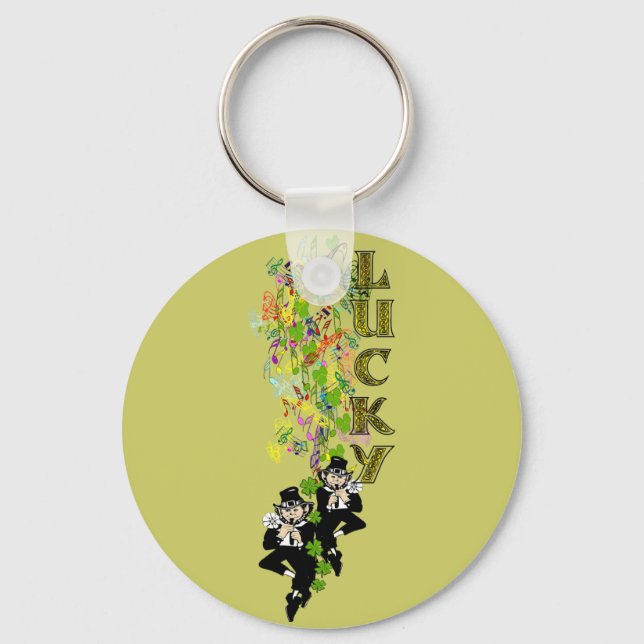 Lucky Leprechaun Keychain (Front)