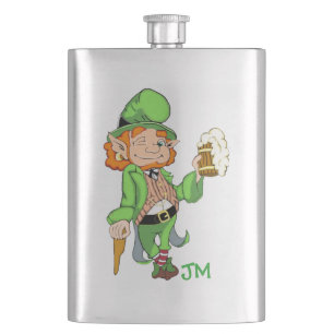 Lucky Leprechaun Personalized Flask
