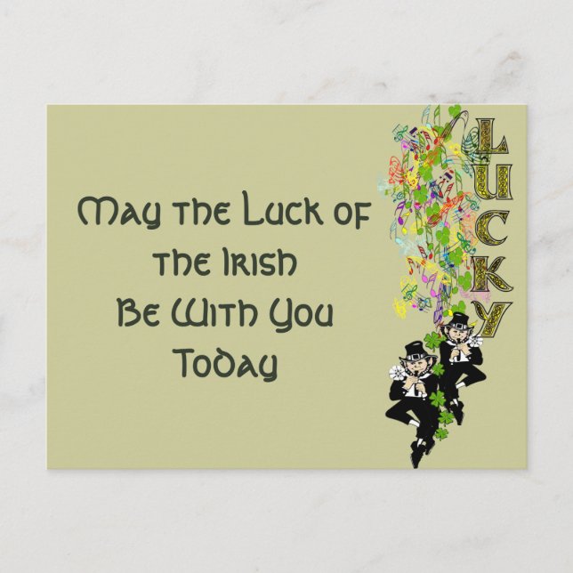 Lucky Leprechaun Postcard (Front)