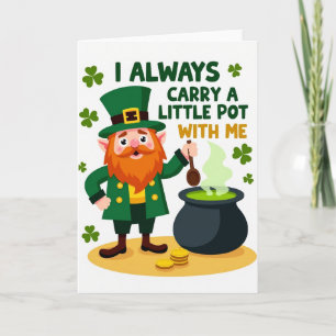 Lucky Leprechaun Pot Of Gold Card