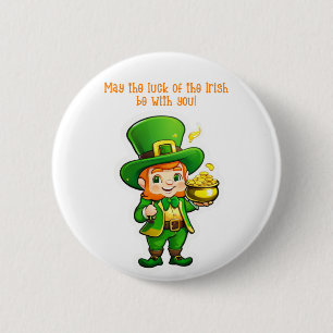 Lucky Leprechaun’s Treasure 2 Inch Round Button